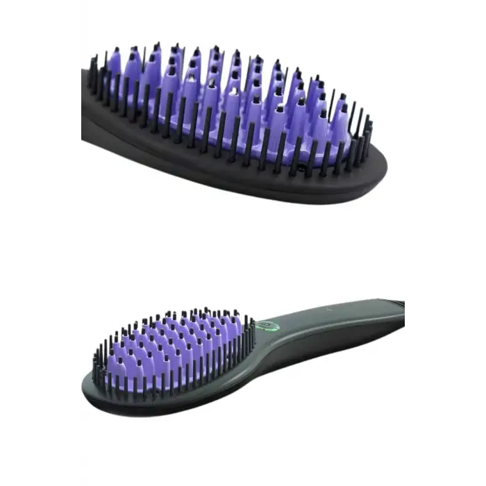 Elektrikli Fırça Taşınabilir Saç Düzleştirici Tarak Sıkı Dişli