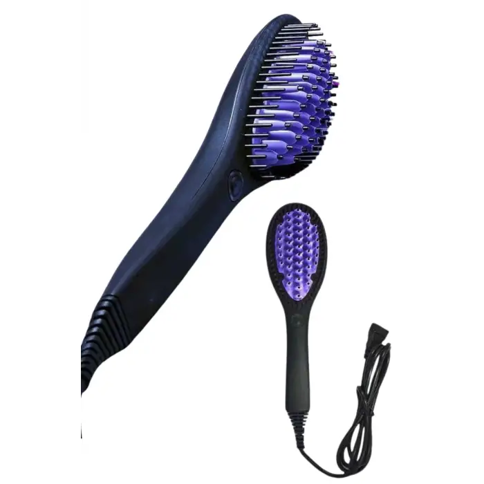 Elektrikli Fırça Taşınabilir Saç Düzleştirici Tarak Sıkı Dişli