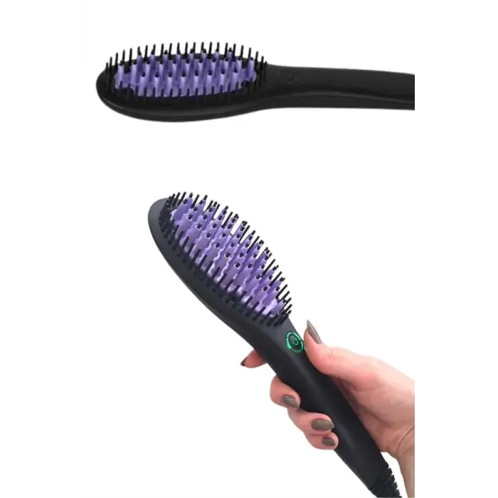 Elektrikli Fırça Taşınabilir Saç Düzleştirici Tarak Sıkı Dişli