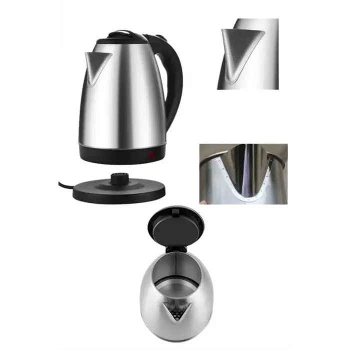 Elektrikli Paslanmaz Çelik Su Isıtcı Çelik Kettle 1.8 Lt. Uzun Ömürlü