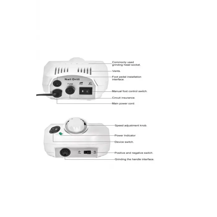 Elektrikli Profesyonel Freze Tırnak Törpü Manikür Pedikür Makinesi Nail 85W 35000 RPM