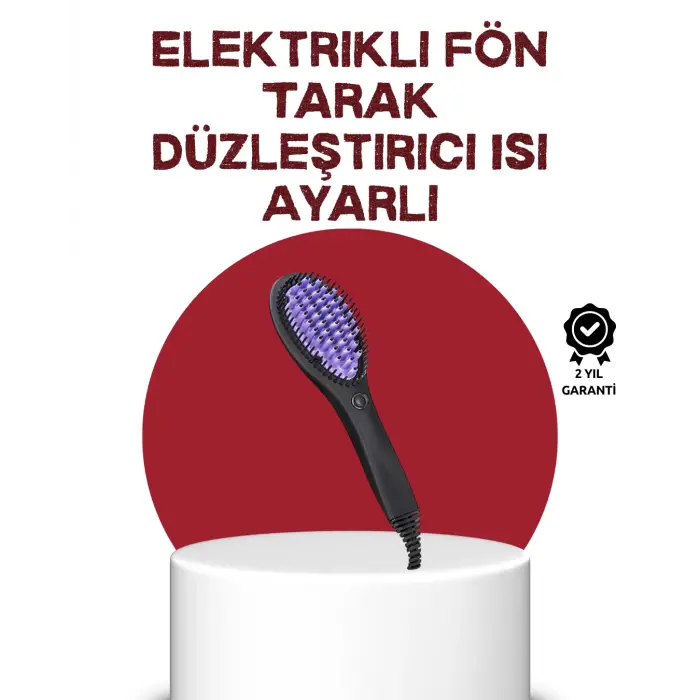 Elektrikli Seramik Düzleştirici Tarak Evde Profesyonel Saç Bakımı İçin