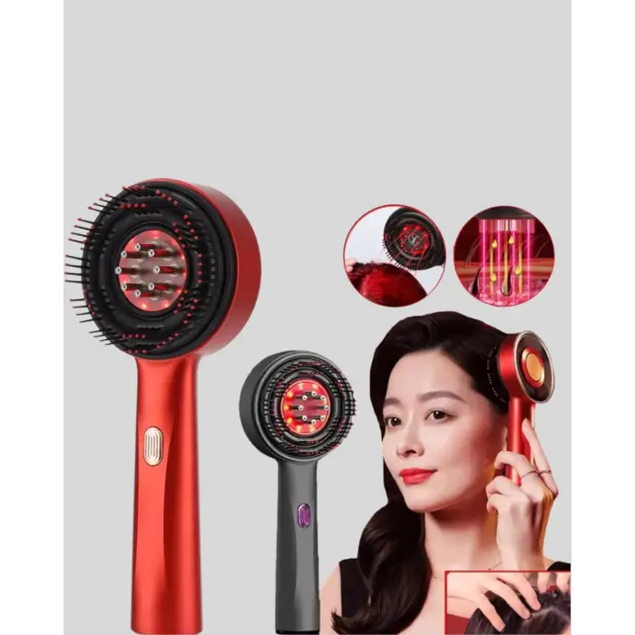 Elektrikli Titreşim Masaj Tarak Kırmızı Işık Terapi