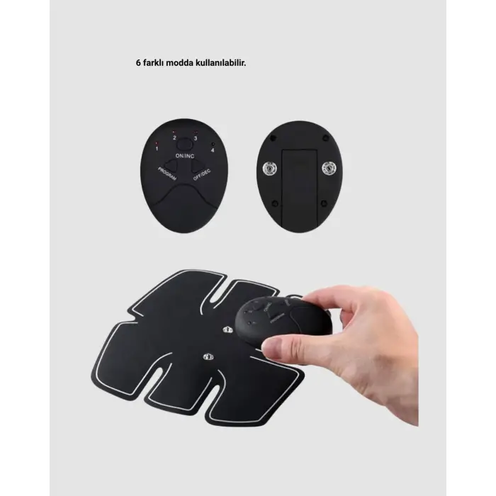 EMS Göbek ve Kol Kas Uyarıcı Cihaz 6 Modlu Elektronik Vücut Şekillendirici