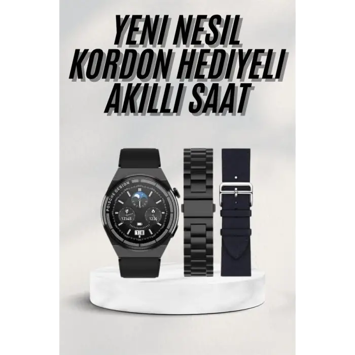 En Çok Tercih Edilen Akıllı Saat Amoled Ekran Nabız Sensörü GPS Uyumlu Adımsayar