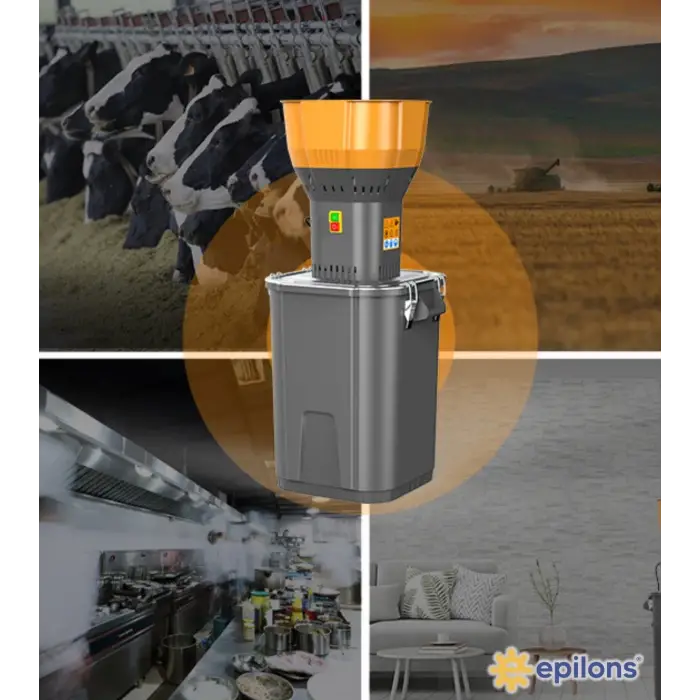 Epilons 55l 1300 W Profesyonel Tahıl Yem Öğütücü – 9 Paslanmaz Elek Hediyeli