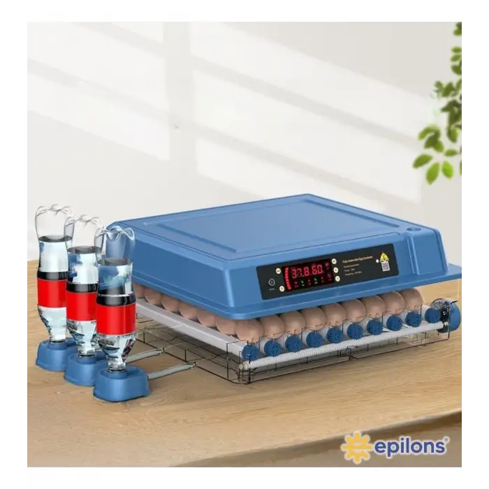 Epo-w64 Tam Otomatik Kuluçka Makinesi 64 Yumurta Kapasiteli Civciv Kaz Ördek Uyumlu + Yedek Motor