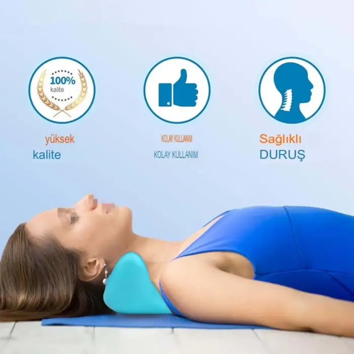 Ergonomik Boyun Masaj Yastığı – Servikal Traksiyon Destekli, Omurilik Ortopedik Yastık