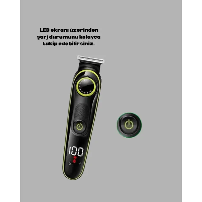Erkek Bakım Seti – Kablosuz Şarjlı Tıraş Makinesi, Su Geçirmez ve Sessiz Motorlu