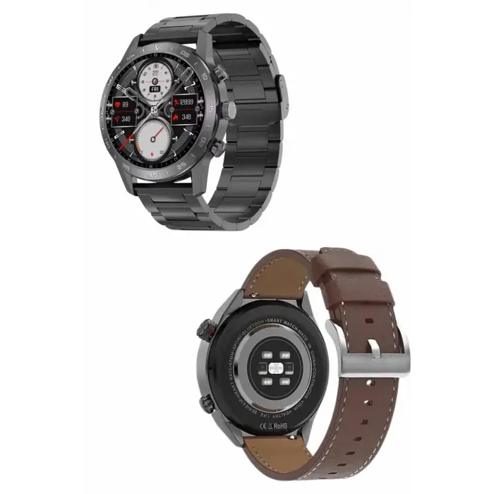 Erkeklere Özel Akıllı Saat Çelik Kordon Bluetooth Bağlantılı İos Ve Android Uyumlu