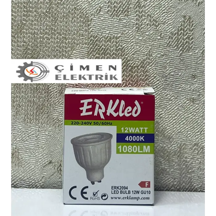 ERKLED ERK 2094 GU10 Lensli Ampül 12W 4000K Ilık Beyaz
