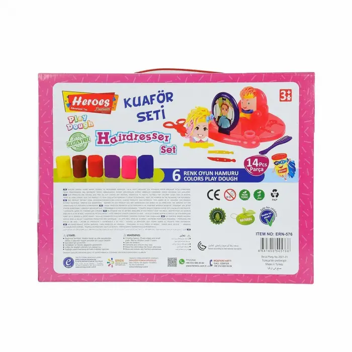 ERN-576 Heroes Kuaför Oyun Hamuru Seti
