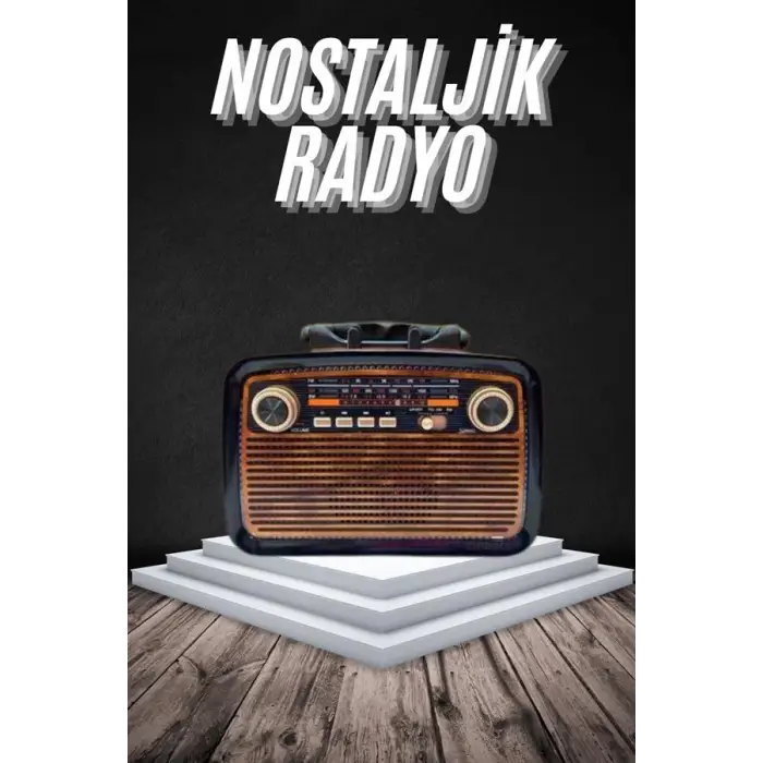 Eskitme Nostalji Tasarımlı Bluetoothlu Nostalji Radyo Ahşap Nostaljik Görünümlü