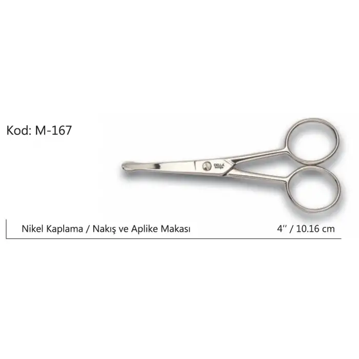 Europe Aplike Ve Nakış Makası Kıvrık Küt Uçlu No:4 10,16 Cm