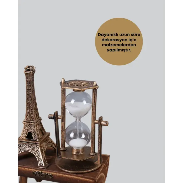 Ev, Ofis ve Kafeler İçin Retro Ahşap Kum Saati Dekorasyonu