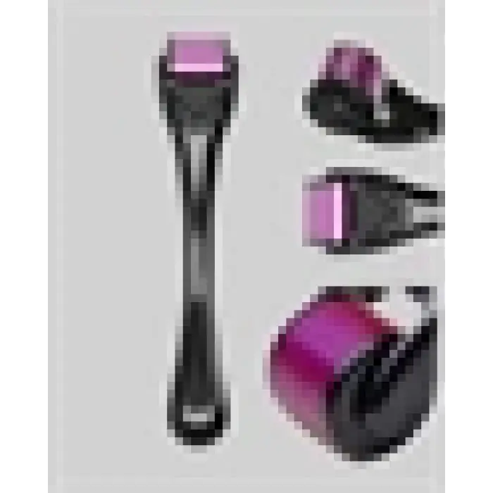 Evde Güvenli Kullanım İçin Titanyum Derma Roller – Siyah Saplı