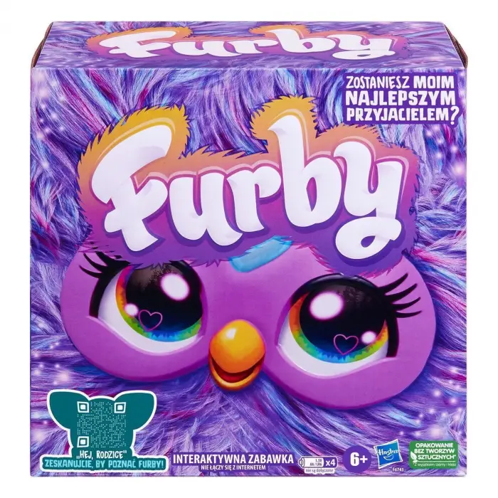 F6743 Furby Mor İnteraktif Peluş -  ***DİLİ İNGİLİZCEDİR*** ***DİLİ İngilizce ve Furby dilinde konuşur