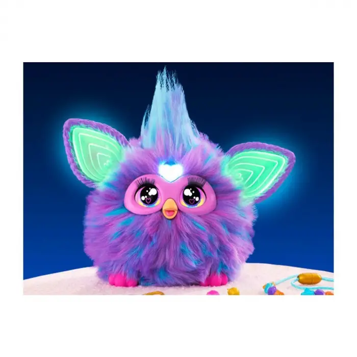 F6743 Furby Mor İnteraktif Peluş -  ***DİLİ İNGİLİZCEDİR*** ***DİLİ İngilizce ve Furby dilinde konuşur