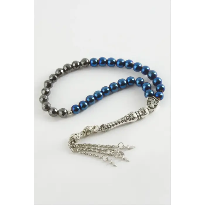 Fasetli Hematit Doğaltaş Tesbih 8 mm