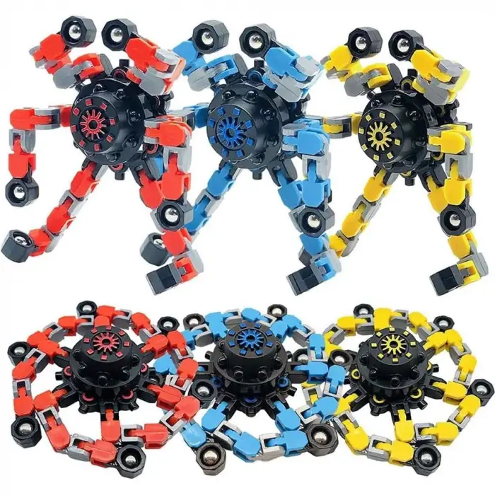 Fidget Spinners Dönüştürülebilir Zincir Robot Oyuncak -1 adet stokta olan gönderilir