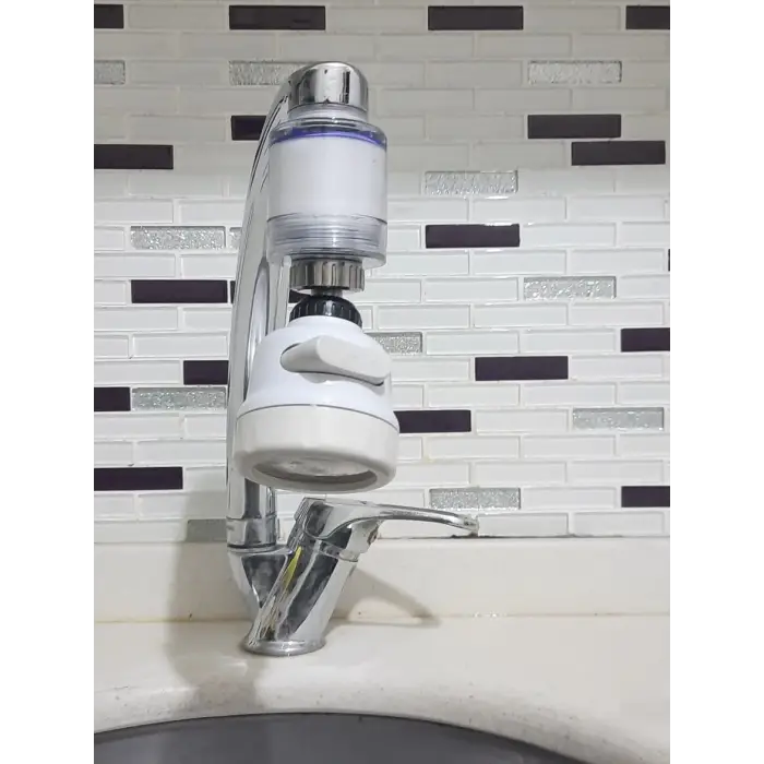 Filtreli Kireç Önleyici 360 Derece Dönen Hareketli Musluk Başlığı - 3 Fonksiyonlu - Krem (336336)