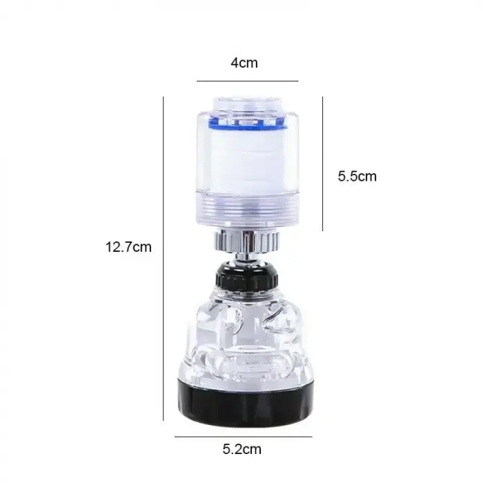 Filtreli Su Tasarruflu 3 Fonksiyonlu Oynar Musluk Başlığı - Şeffaf (336336)