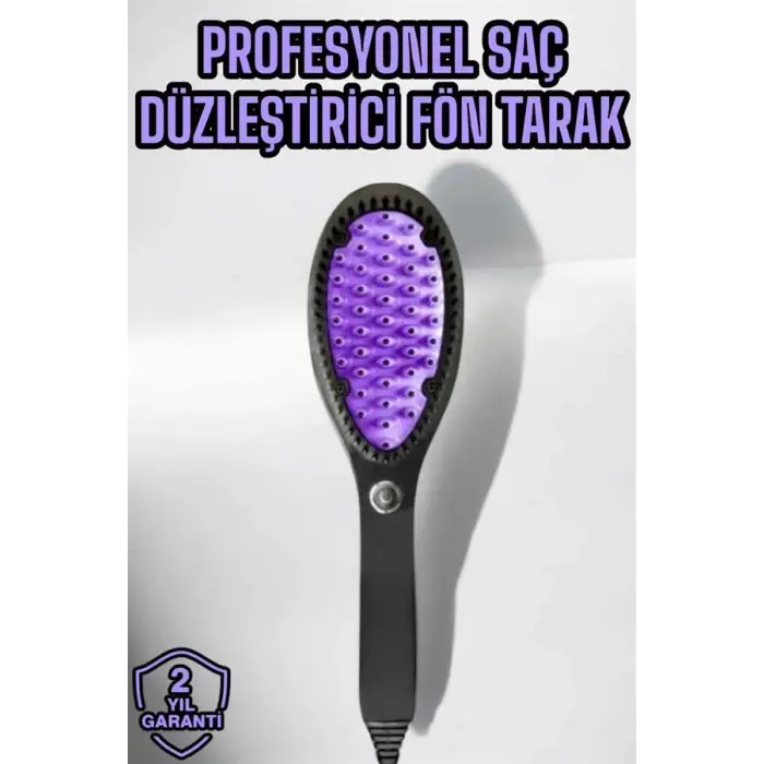 Fön Tarak Elektrikli Sıkı Dişli Taşınabilir Saç Düzleştirici