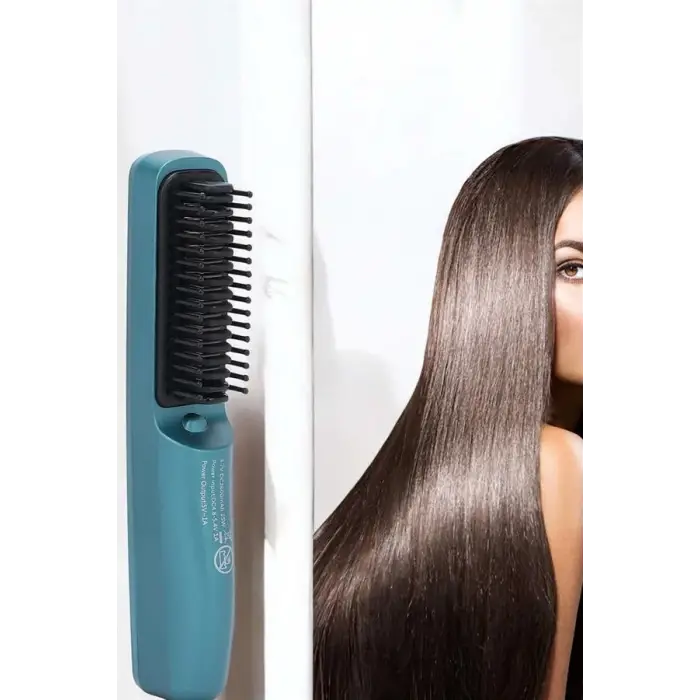 Fön Tarak Sıkı Dişli Şarjlı Taşınabilir Saç Düzleştirici