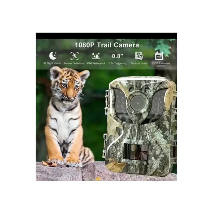 Fotokapan Kamera 16mp Full Hd 1080p Gece Görüşlü 2 Inç Lcd Ekran Su Geçirmez