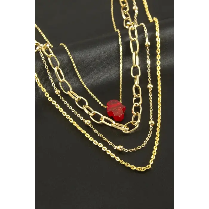 Ftm Ana Eli Dörtlü Kolye