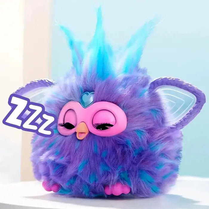 Furby Mor İnterakti̇f Peluş F6743 ***DİLİ İngilizce ve Furby dilinde konuşur