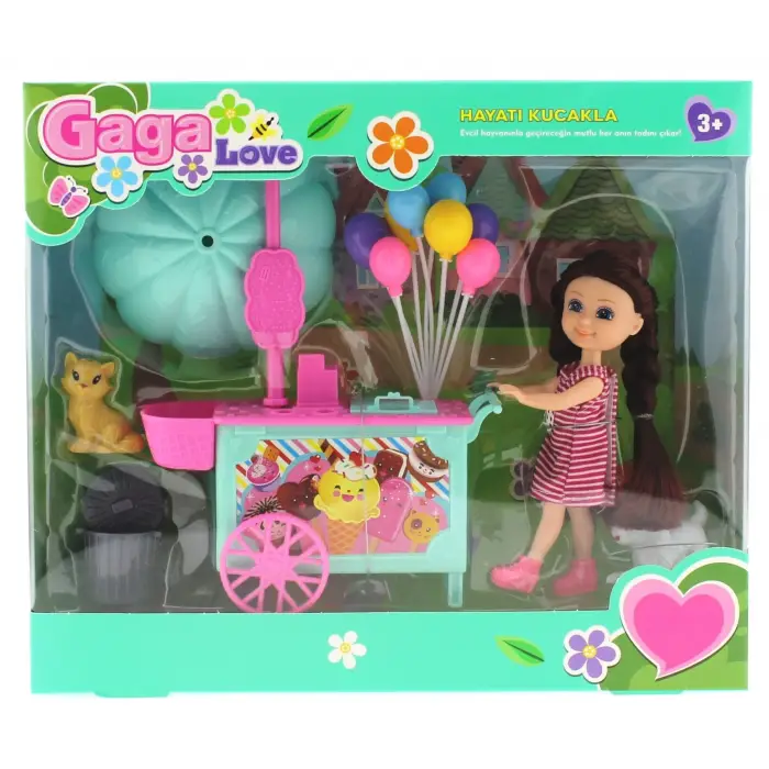 Gaga Love Hayvanlarıyla Motor Gezisi kutulu Pembe motor