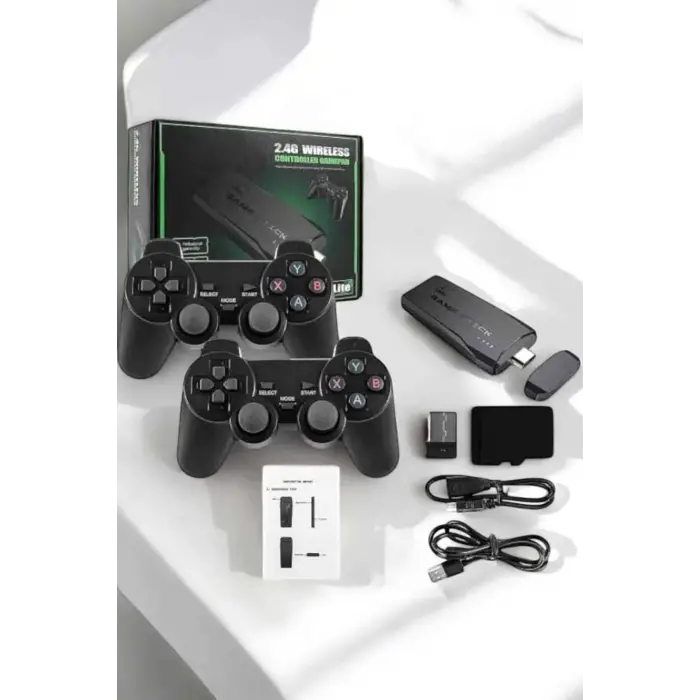 Gaming Atari 2.4g Uyumlu Kablosuz Çift Kol Game Stick