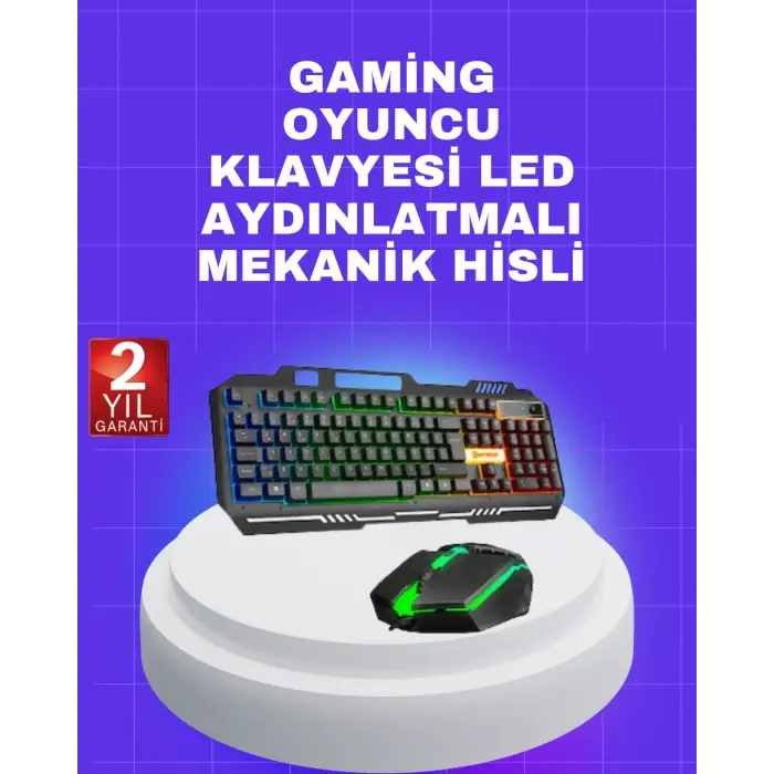 Gaming Klavye Mouse – Çatışmasız Tuş, Hızlı Tepki Süresi