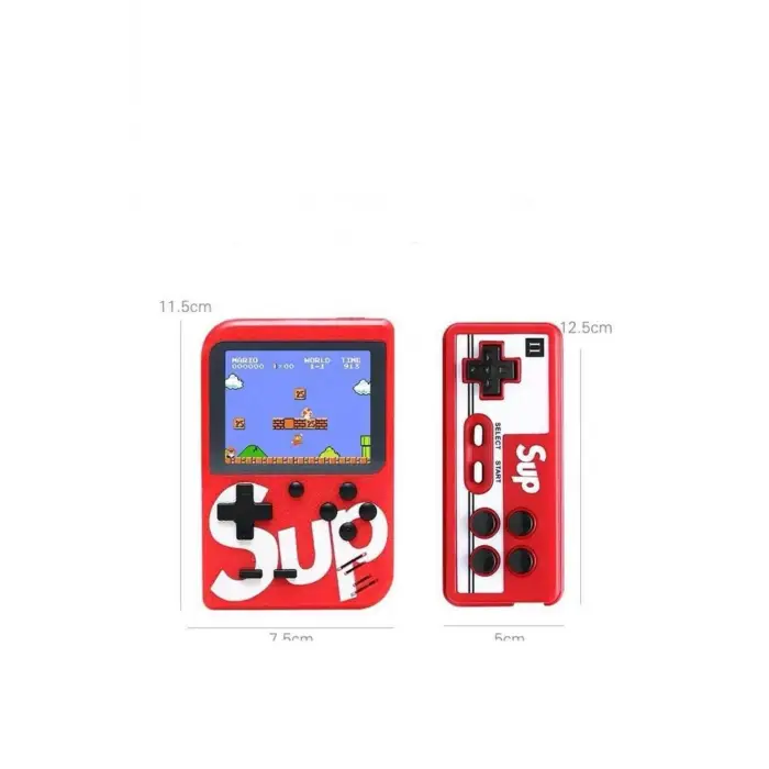 Çift Kol 400 Nostalji Oyunlu Mini Atari Kırmızı Oyun Konsolu