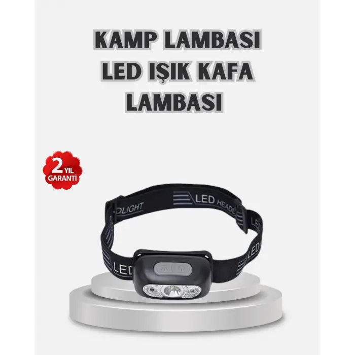 Gece Balıkçılığı İçin Ultra Parlak Şarjlı Kafa Lambası | 4 Işık Modu + USB Şarj