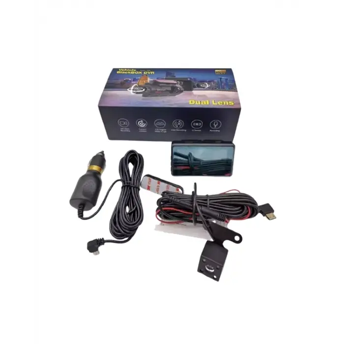 Gece Görüşlü 1080P Çift Lens Dashcam – Park Modu ve Gelişmiş Hareket Sensörü