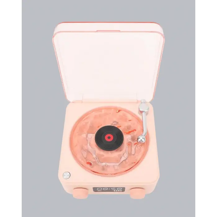 Gece Lambası Stereo Bluetooth Hoparlör Dijital Saat Su Dalgası Efektli 3-ü-1 Cihaz