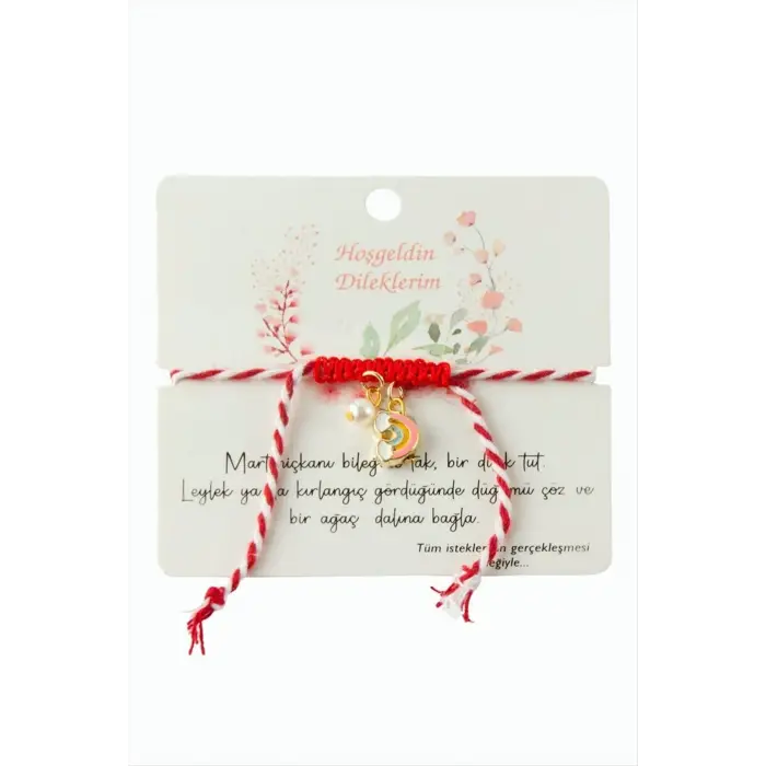 Gökkuşağı İnci Marteniçka İp Bileklik