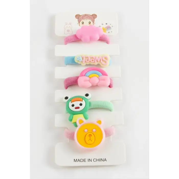 Gökkuşağı Lastikli Toka 5 Adet