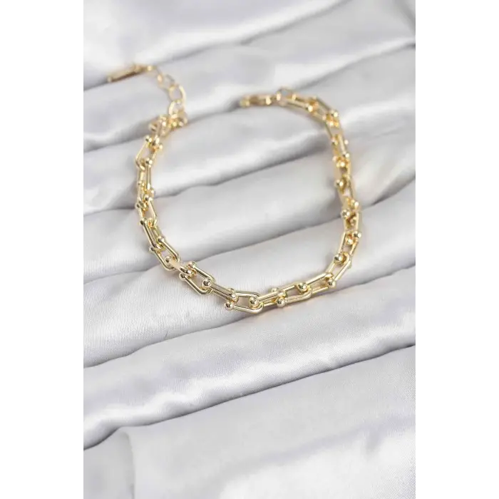Gold Renk Tifani Model Pirinç Kadın Bileklik