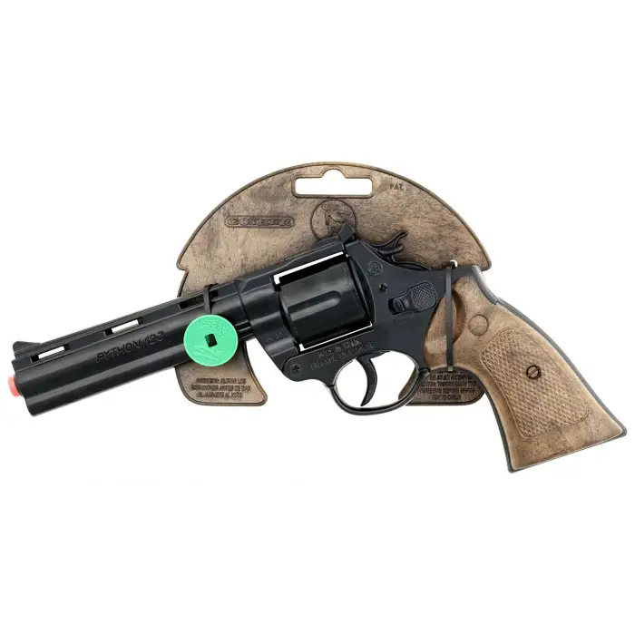 Gonher Revolver 12li  Uzun Namnulu Siyah Metal Polis Koleksiyon Tabancası