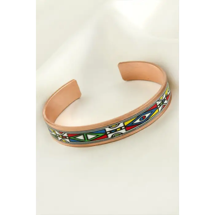 Göz Desenli Bakır Kelepçe Bileklik