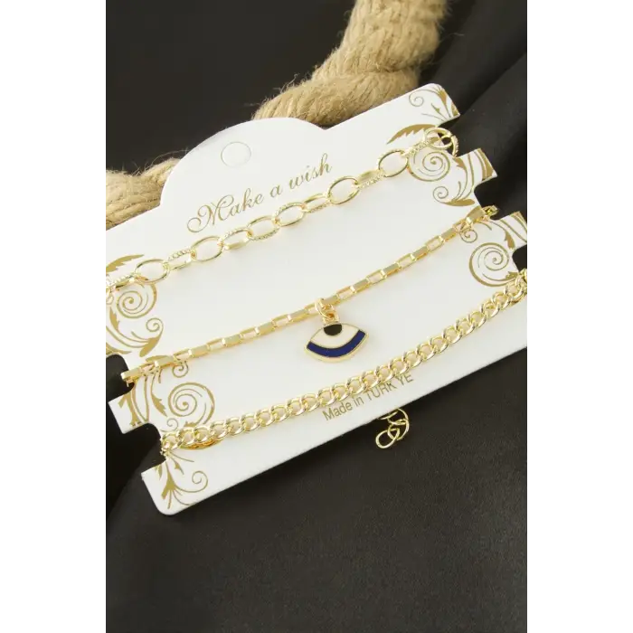 Göz Zincir Bileklik 3 Adet