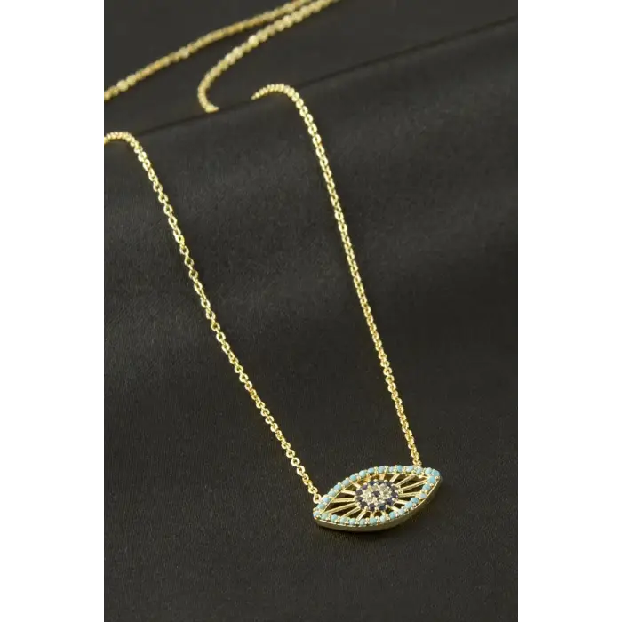 Göz Zirkon Taşlı Kolye