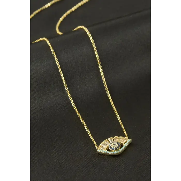 Göz Zirkon Taşlı Kolye