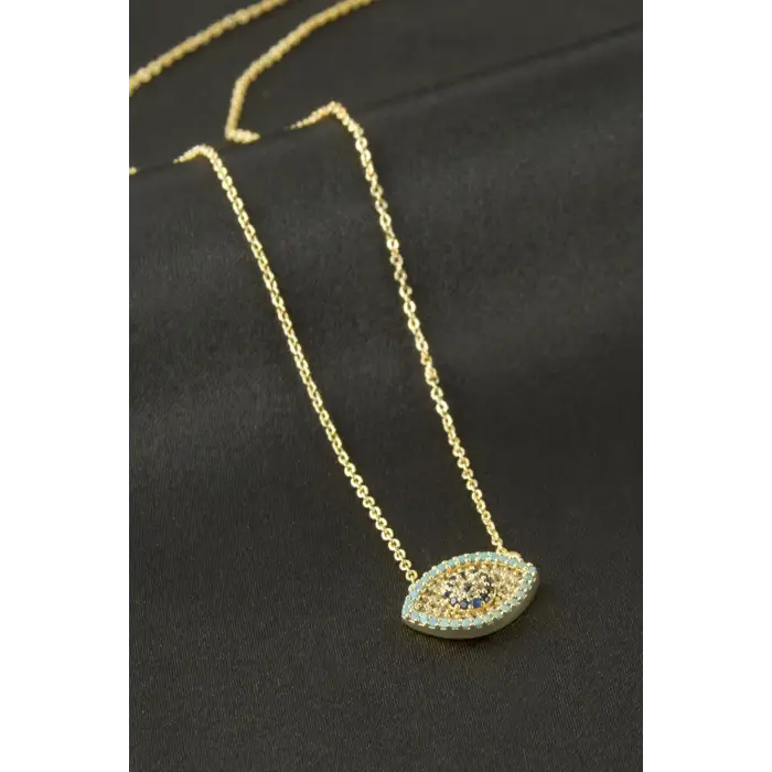 Göz Zirkon Taşlı Kolye