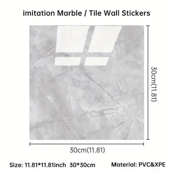 Gri Mermer Desen Duvar Sticker (30*30)