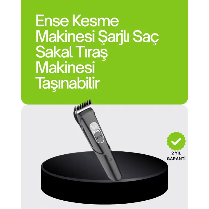 Güçlü Motorlu, 3 Ayarlı Kablosuz Şarjlı Tıraş Makinesi – Uzun Ömürlü Kesim