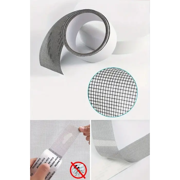 Güçlü Yapışkanlı Pencere Tamir Bandı, Böcek Önleyici Yama Bandı 2 Mt X 5 Cm